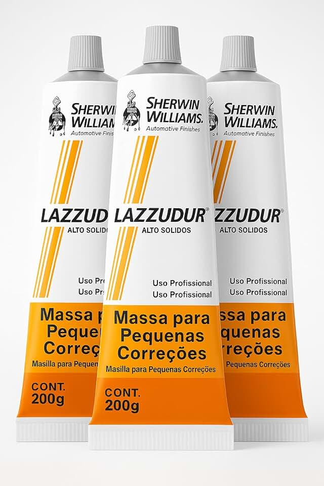 Kit 3 Massa Pequenas Correções Sherwin W. Lazzudur 034 200g Pintura Automotiva