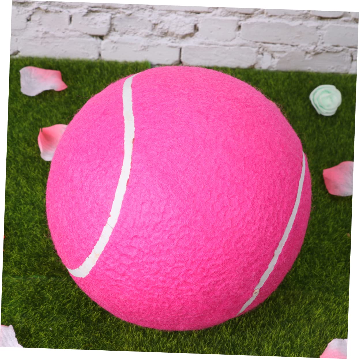 VANZACK Large Tennis Ball for Children 8 Inches Inflatable Rubber Ball Soft Flannel Surface for Tennis Practice
