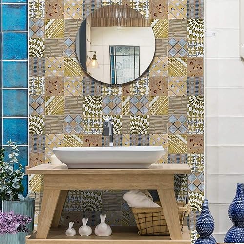 Miniatura 5 de Adhesivo de azulejos de 7.9 x 196.9 in, para despegar y pegar, pegar en azulejos de pared para cocina, azulejos de pared, calcomanías de baño,