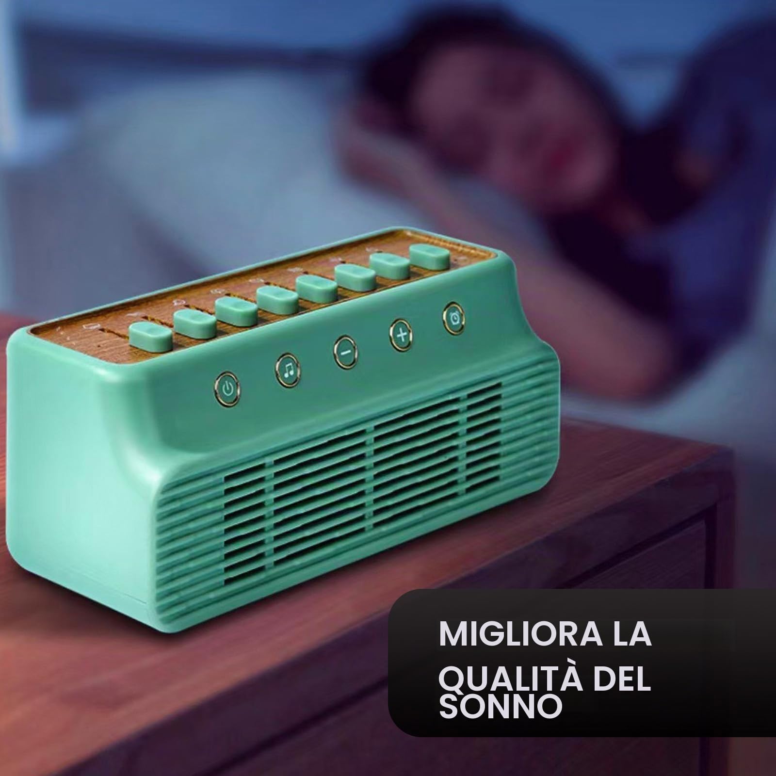 Macchina Per Rumore Bianco, 8 Opzioni Di Mixer Di Suoni Della Natura, Altoparlante Bluetooth, Temporizzazione A Tre Velocità, Per Dormire, Casa, Ufficio, Viaggi, Relax, Green