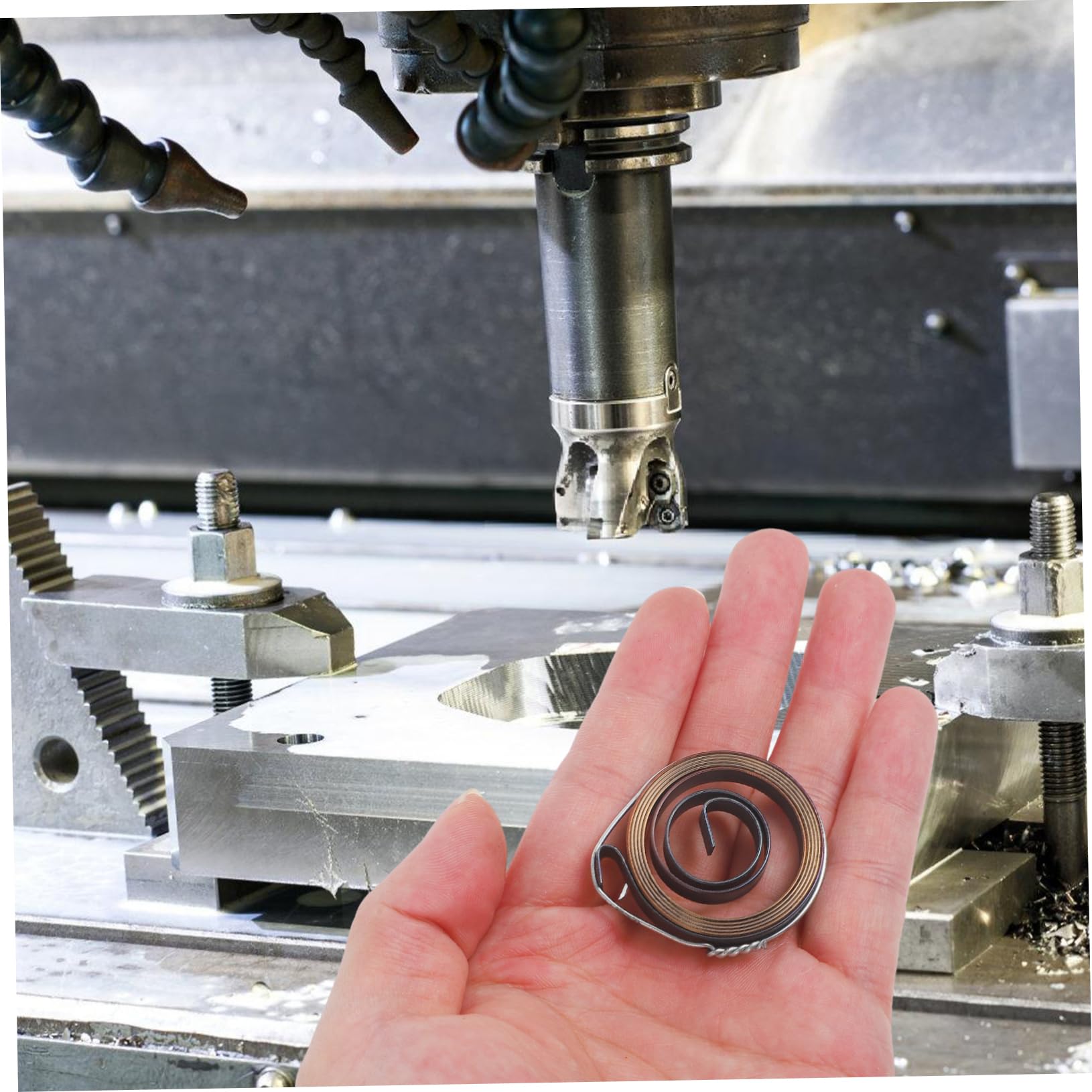 NULYLU 2pcs Drill Press Quill Return Spring Kit Steel Feed Return Coil Spring Replacement for Drill Press