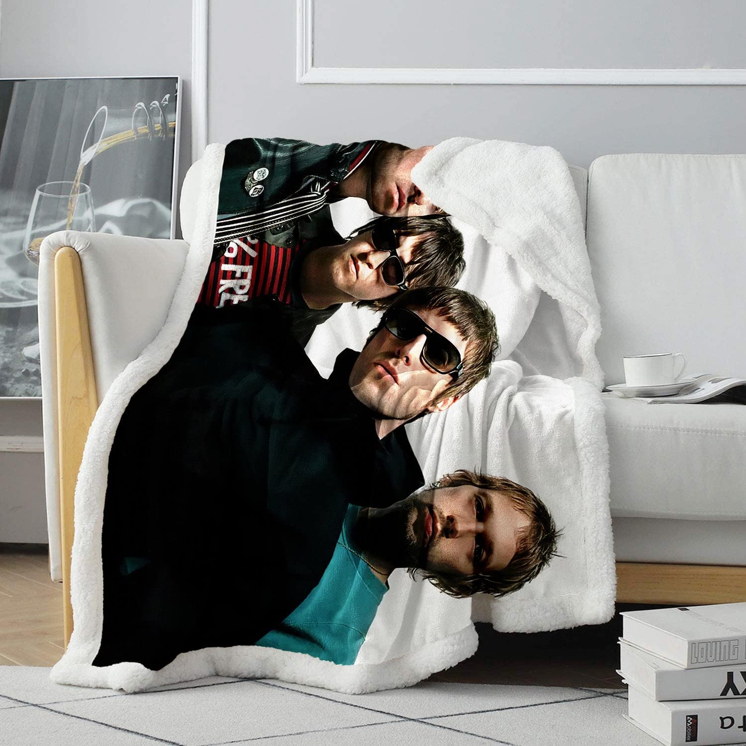 YLFC Rock band Fleece Throw 3D throwing blanket Oasis Air YLFC Rock band Fleece Throw 3D throwing blanket Oasis Air