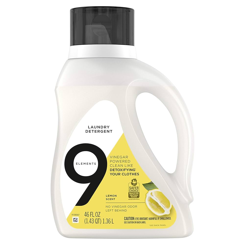 ナインエレメンツ 洗濯洗剤 10本 Amazon.com: 9 Elements Liquid Laundry Detergent, Lemon Scent