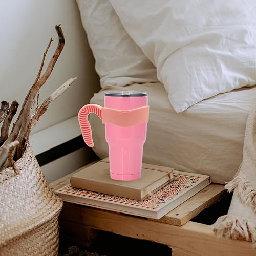 Miniatura 6 de Mango de vaso para vasos Yeti Rambler, Sic, Ozark Trail, Sic y más, mango de vaso antideslizante para taza de viaje (rosa)