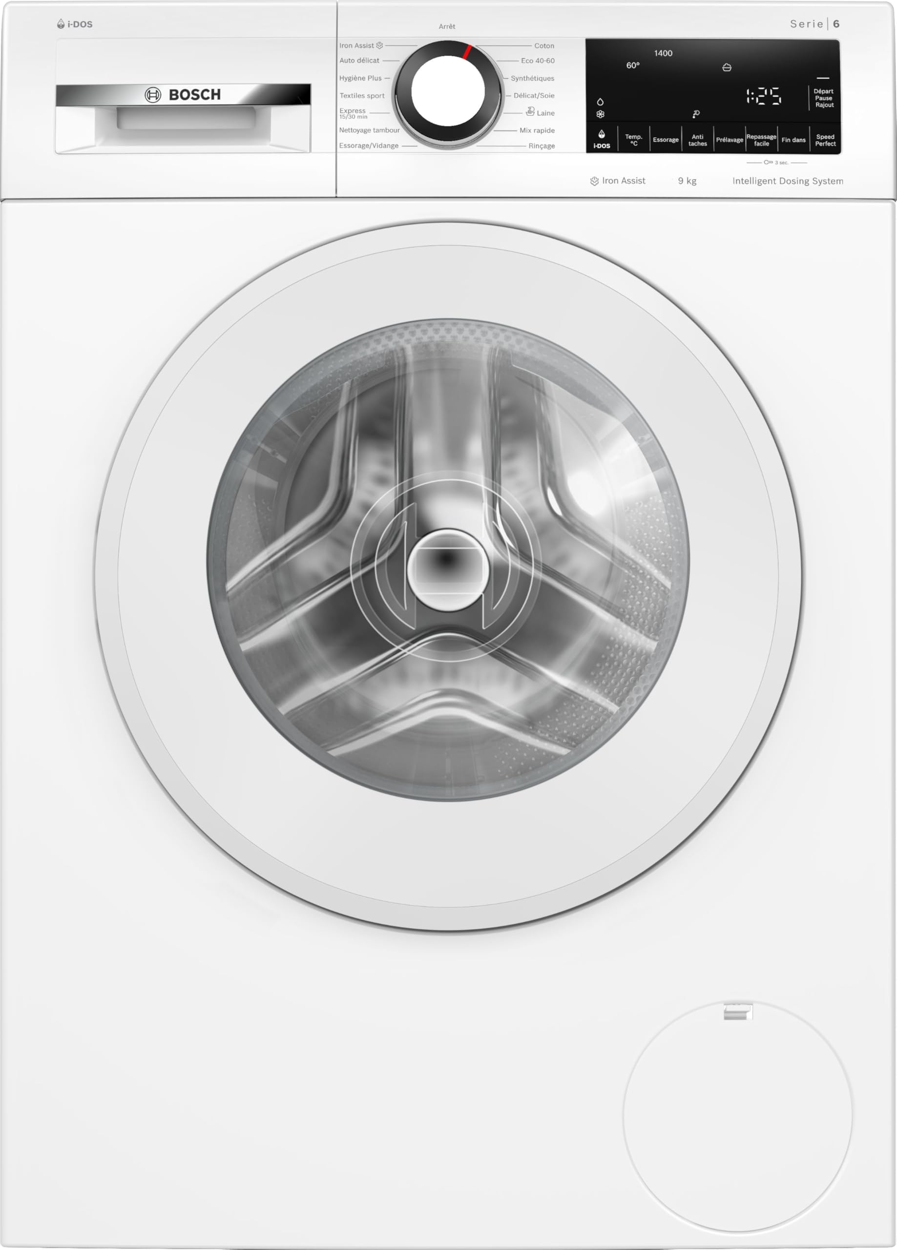 Bosch WGG244F1FR, Série 6, Lave-​linge Pose-​libre, 9 kg, 1400 trs/​min, Blanc