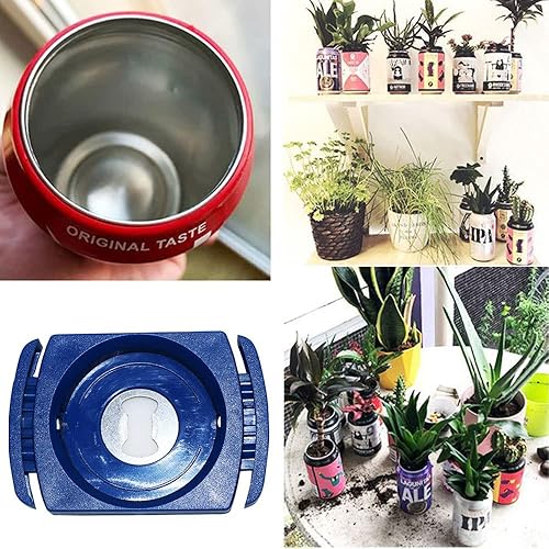 Miniatura 3 de Two-in-one Blue Manual Cutting Can Opener for Beer, Iced Coffee, Soda, Canned Wine & Cocktails, Energy Drinks Can Top Remover for 8-19 Oz Beverage