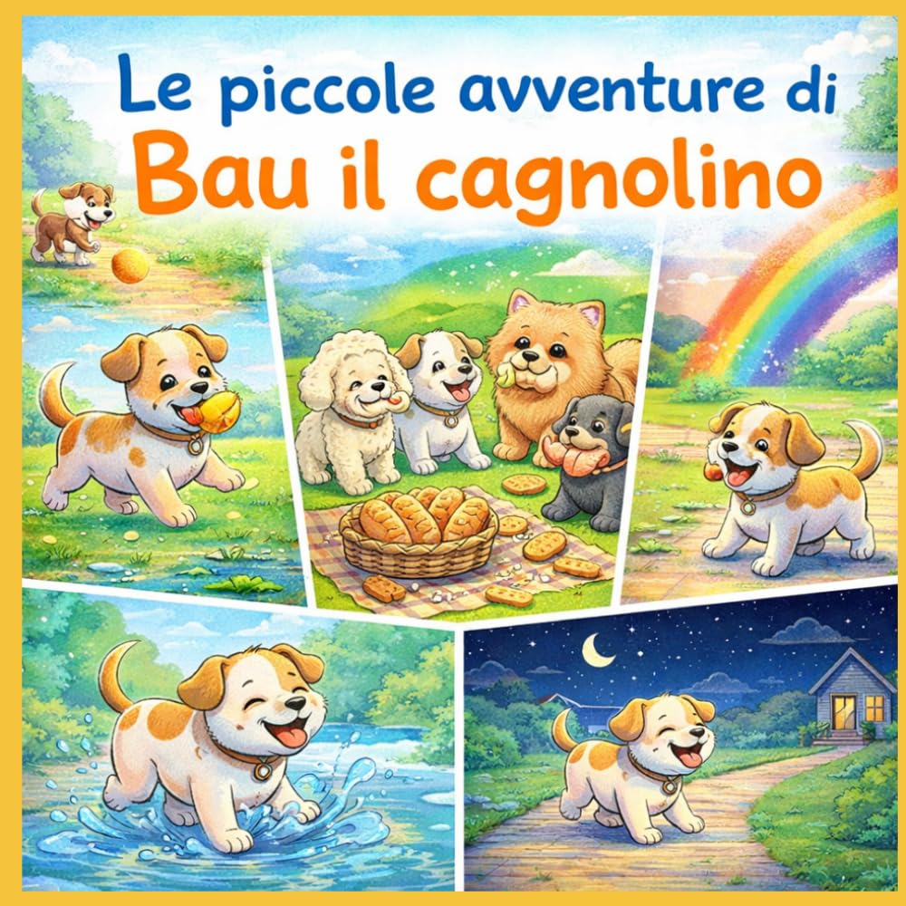 Libro da colorare Bambini : Le Piccole Avventure di Bau il Cagnolino (Le Piccole Avventure da Colorare)