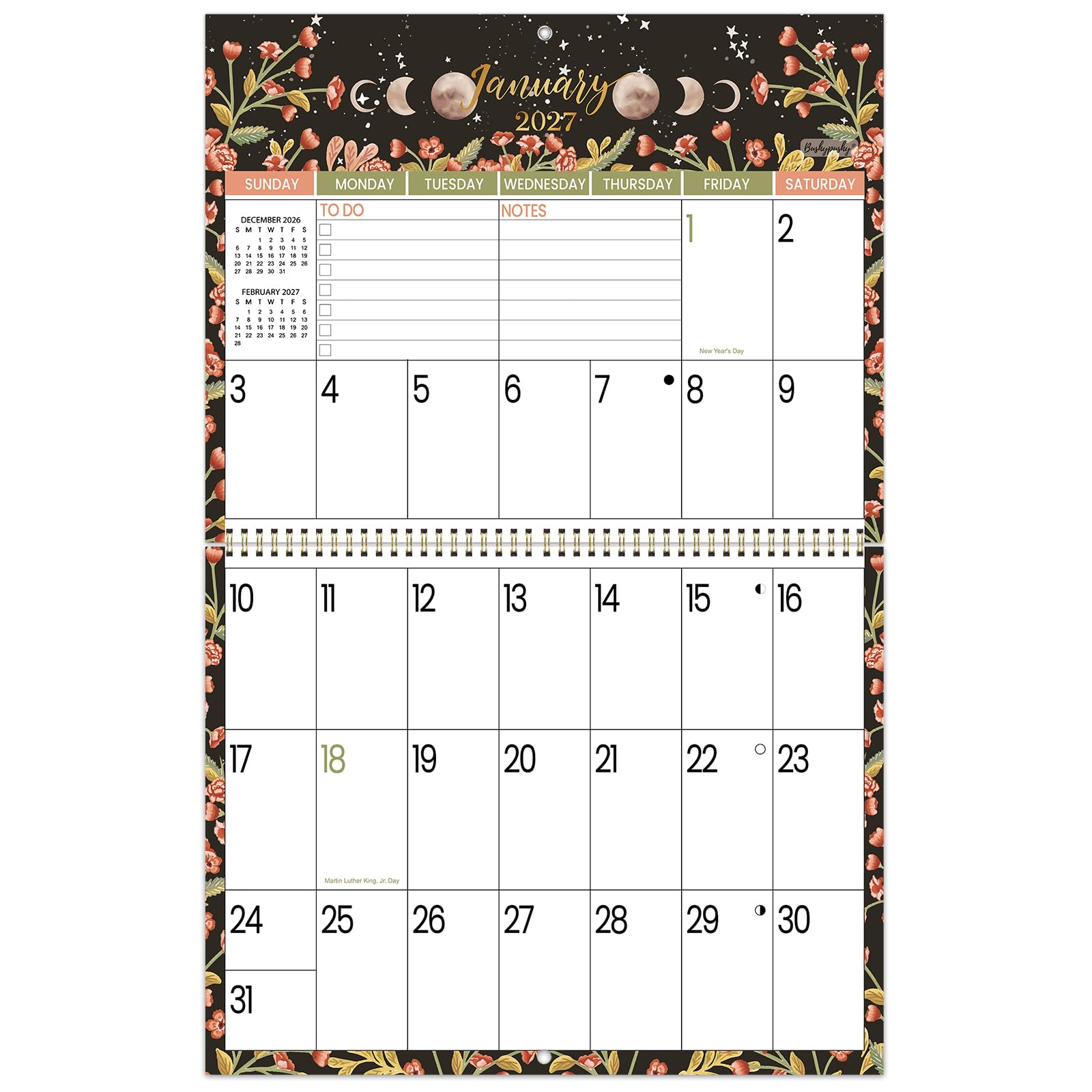 2027 Wall Calendar - 2027 Calendar, Jan 2027 - Dec 2027, 14.7'' x 23.2''