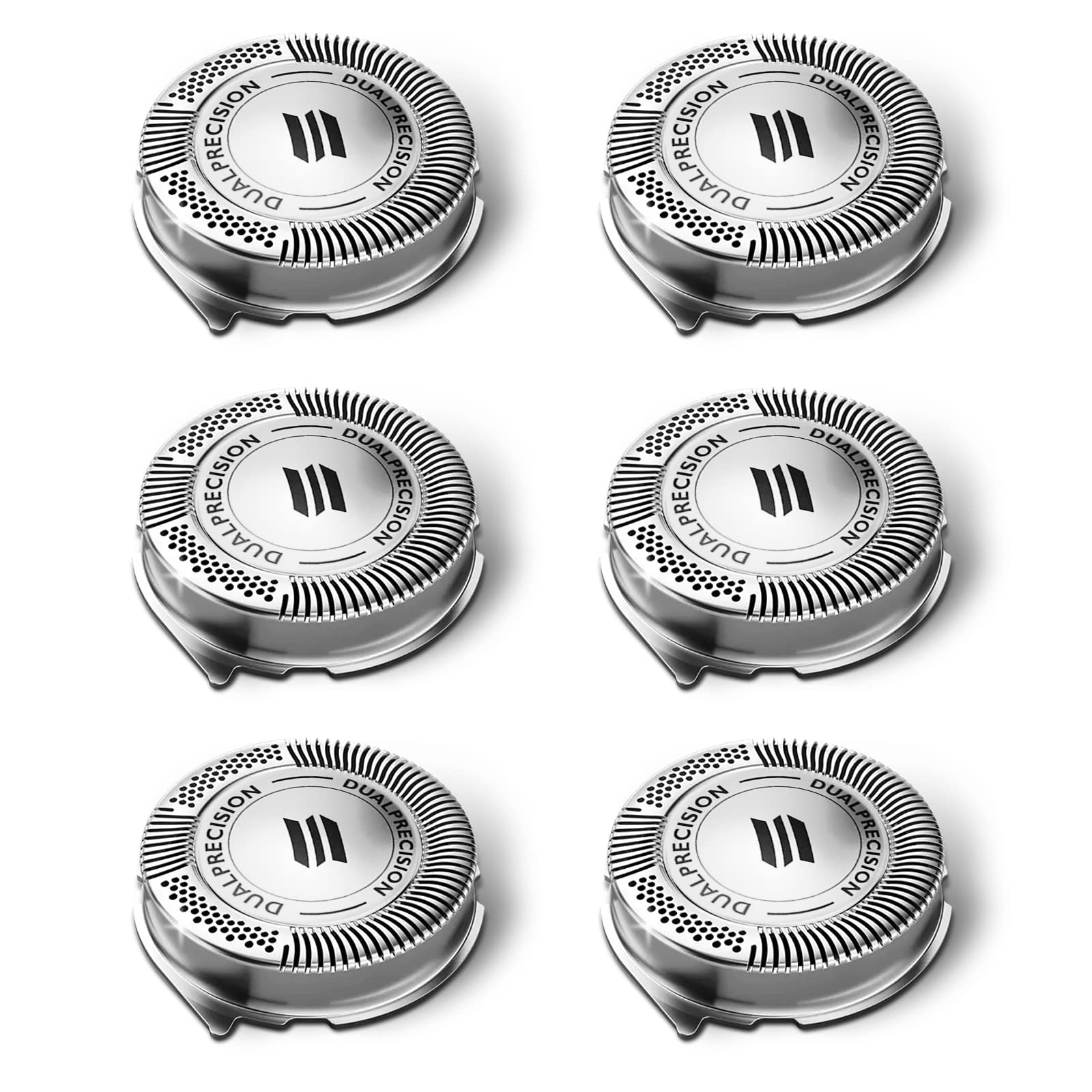 RuixinHQ8 Replacement Heads for Philips Norelco Shaver OEM, HQ8 Blades for Philips Norelco Razor and Aquatec Shavers, 6 pcs