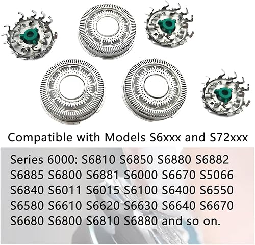 Miniatura 2 de SH60 - Cuchillas de repuesto para afeitadoras eléctricas Philips 6000 Series 6000, cuchillas de repuesto compatibles con cepillo de limpieza Norelco