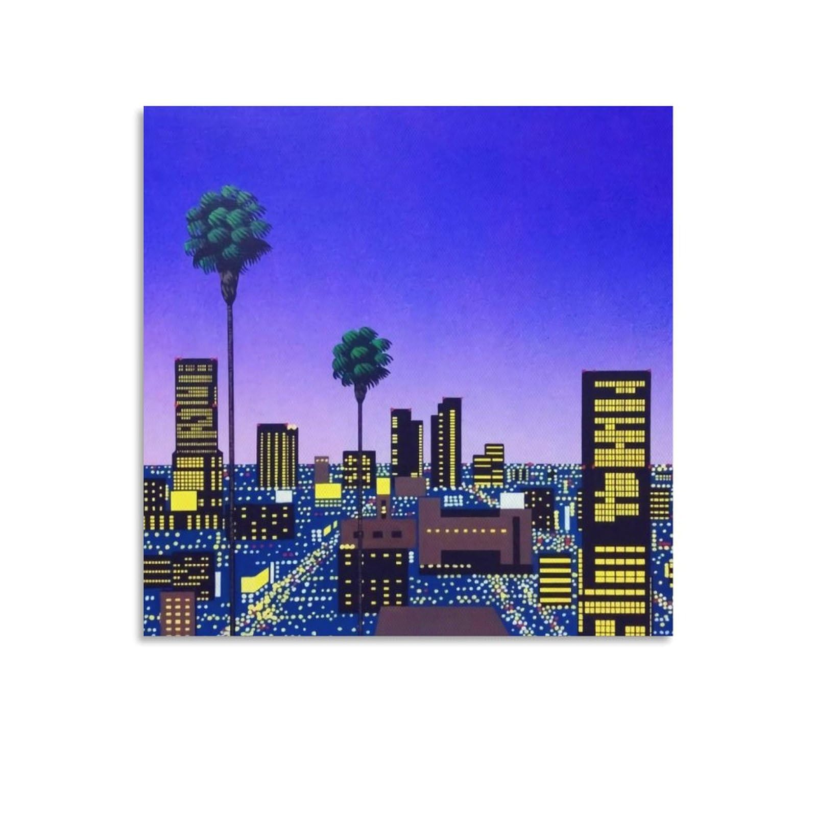 Amazon.co.jp: Hiroshi Nagai永井博画家の作品（都会の夜景 No.7