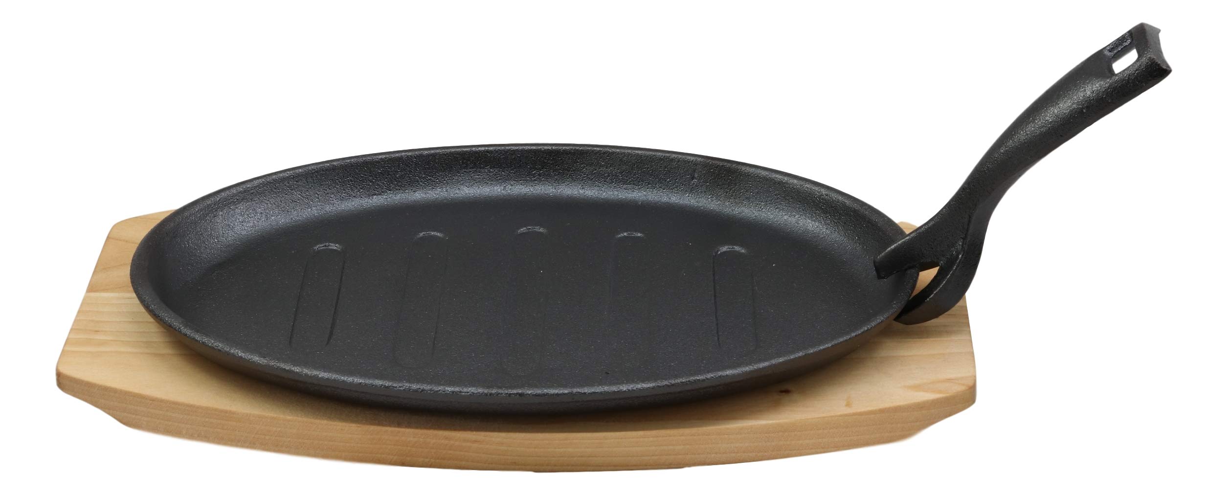 Ebros Personal Size Cast Iron Sizzling Plate