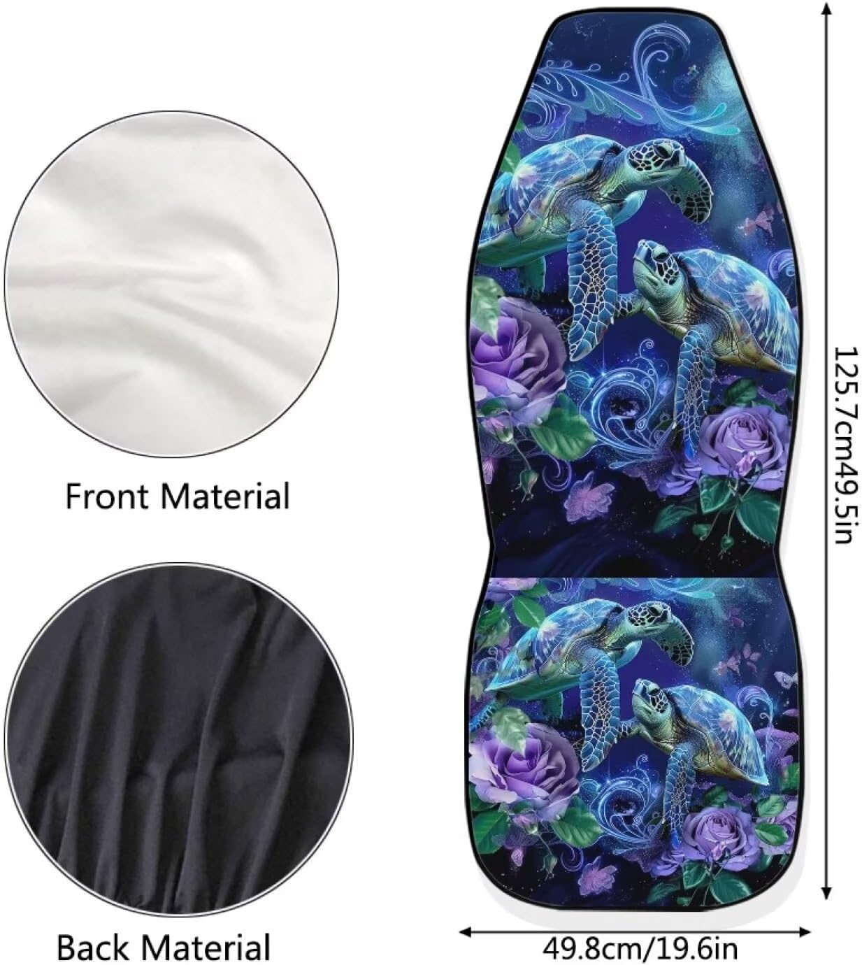 DISNIMO Hawaii Sea Turtle Car Seat Covers for Women Men Interior Covers Fits for Cars,SUV,Vehicle Front Seat Protector Automotive Seat Covers