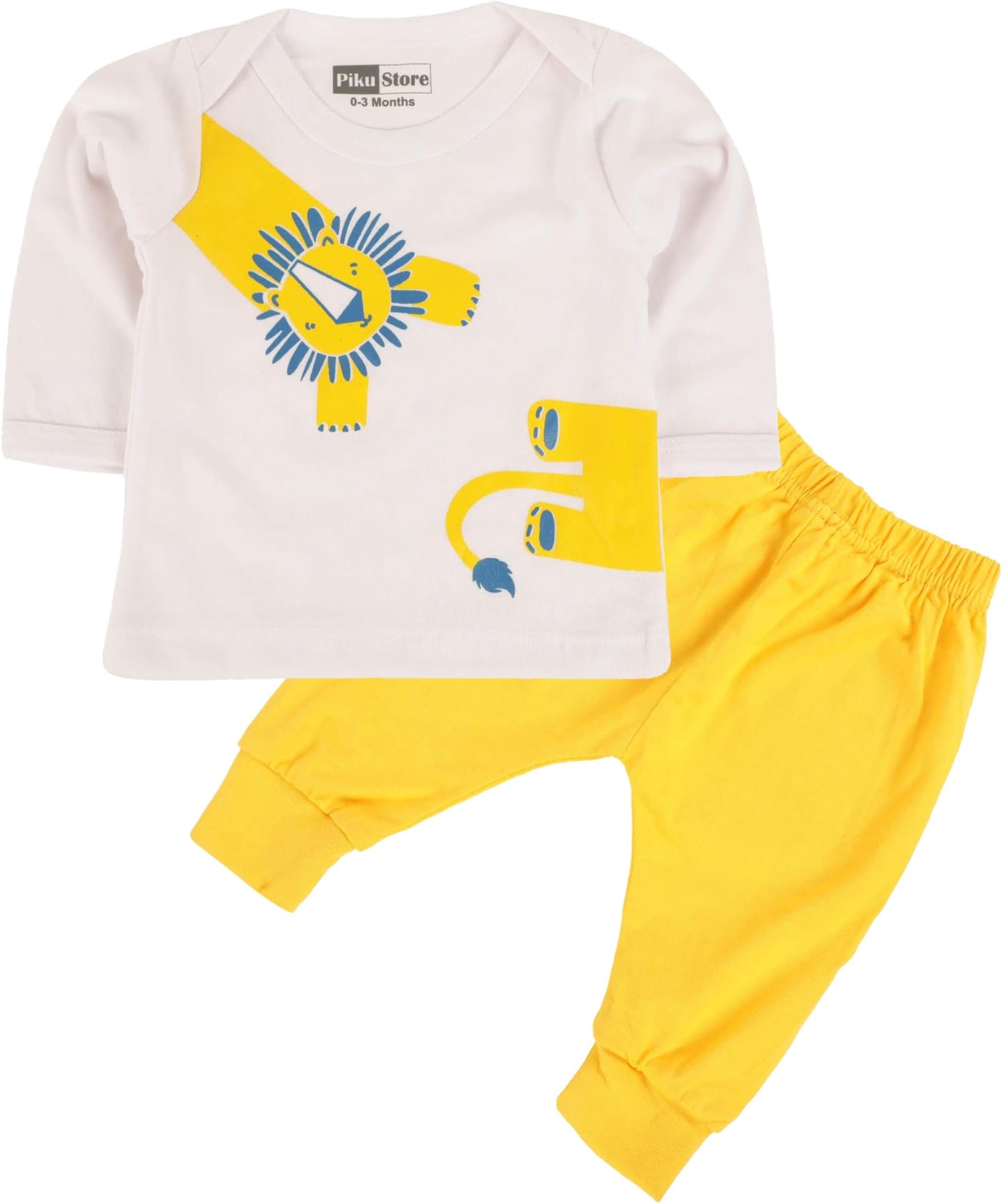 Piku Store Kids Full Sleeves Dark Grey T-Shirt & Light Grey Lower Set