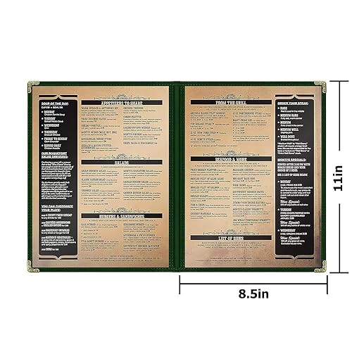 Miniatura 210 de Goodsmart - Fundas para menú de restaurante, paquete de 25 unidades, color negro, 2 vistas, soportes para menú de carga superior, cubiertas