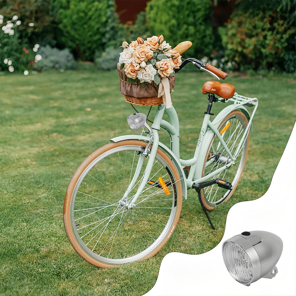 Luce Anteriore Per Bicicletta Retrò Multifunzione 3LED, Faro Di - Foto 10