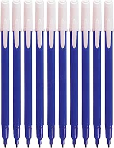 Feltra Felt Tips Colouring Pens, BLUE, Pack of 10, Draw Sketch Mark Write Felt Pens, Arts Crafts Activities School Office Home Use, iZOFAX Black Ball Pen