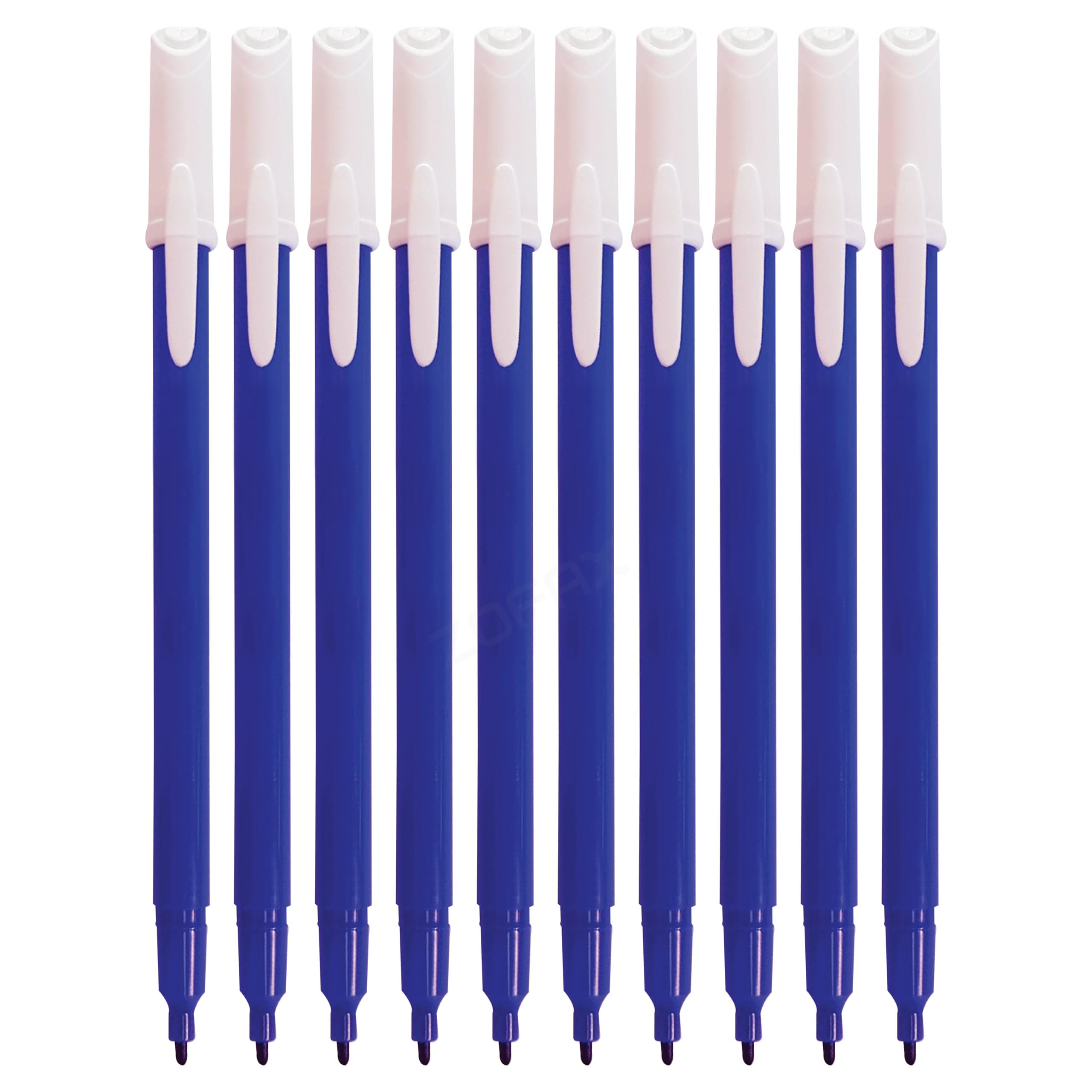 Feltra Felt Tips Colouring Pens, BLUE, Pack of 10, Draw Sketch Mark Write Felt Pens, Arts Crafts Activities School Office Home Use, iZOFAX