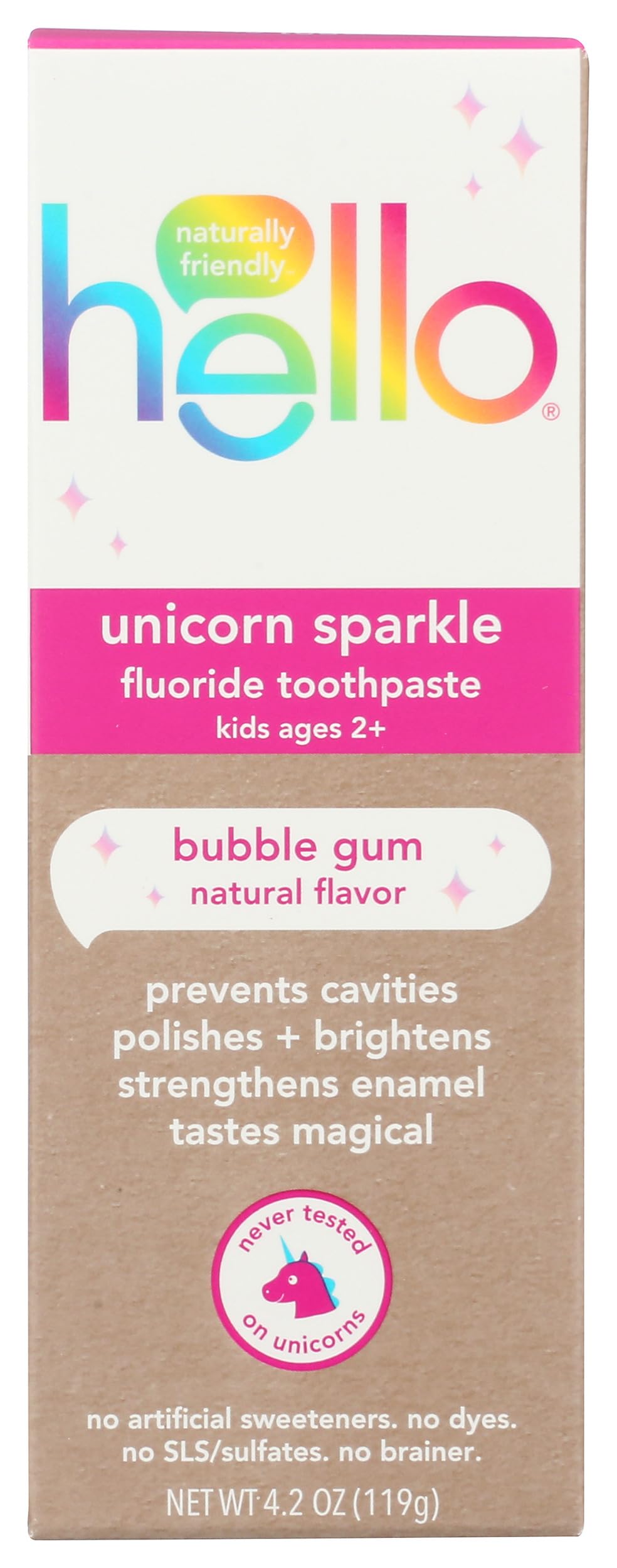 Bubblegum Unicorn Sparkle Toothpaste for Kids, 4.2 OZ