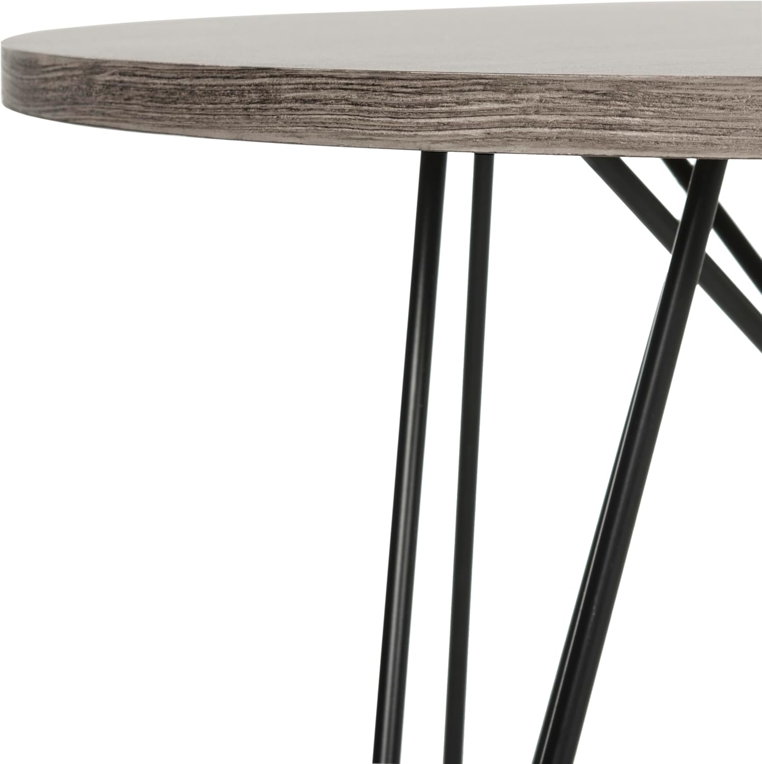 Safavieh Home Collection Vida Retro Mid-Century Light Oak and Black Wood End Table