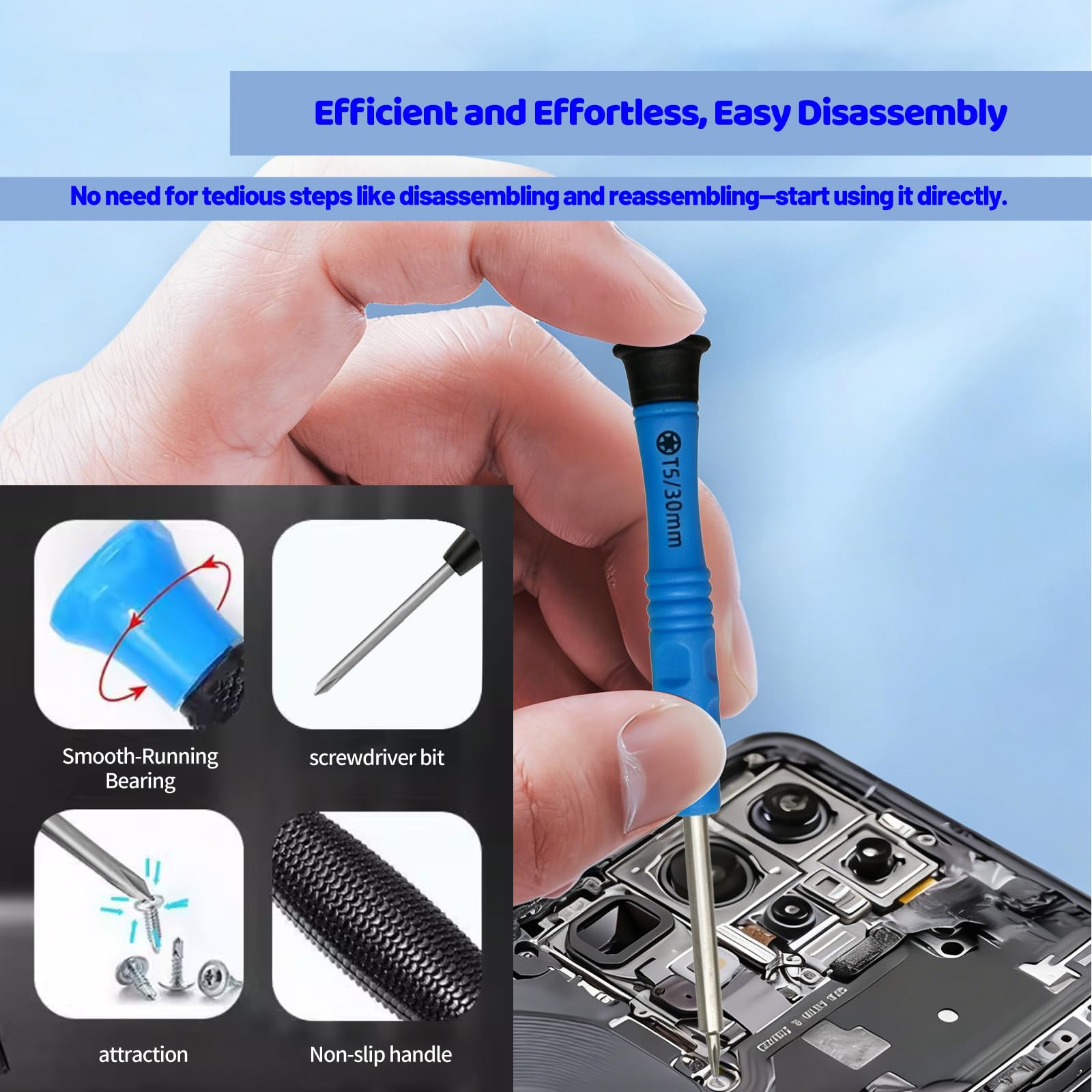 Kit di riparazione professionale per elettronica, 42 pezzi, con spudger in acciaio e fibra di carbonio, pinzette antistatiche e 13 cacciaviti per cellulare, laptop, tablet (nero)
