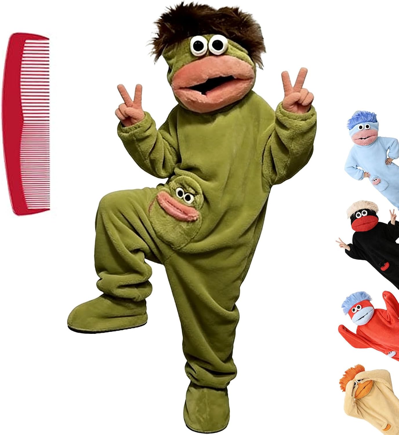 Big Mouth Monster Onesie, Funny Big Mouth Monster Onesie Pajamas, Cozy Full-Body Sleepwear with Soft Fabric, Long Sleeves
