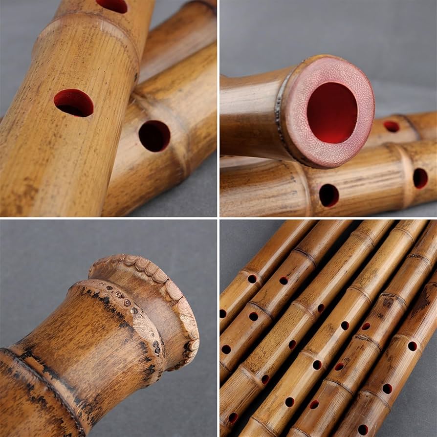 Amazon | 竹笛伝統楽器 E キー 5 穴尺八木製楽器 1.6 フィート竹