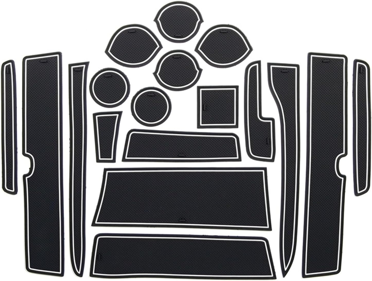 Gate Slot Cup Mats Compatible with Suzuki Every Wagon DA17W 2015-2018 Interior Accessories Rubber Door Pad Non-Slip Mat Car Sticker(15EVERY DA17W RED)