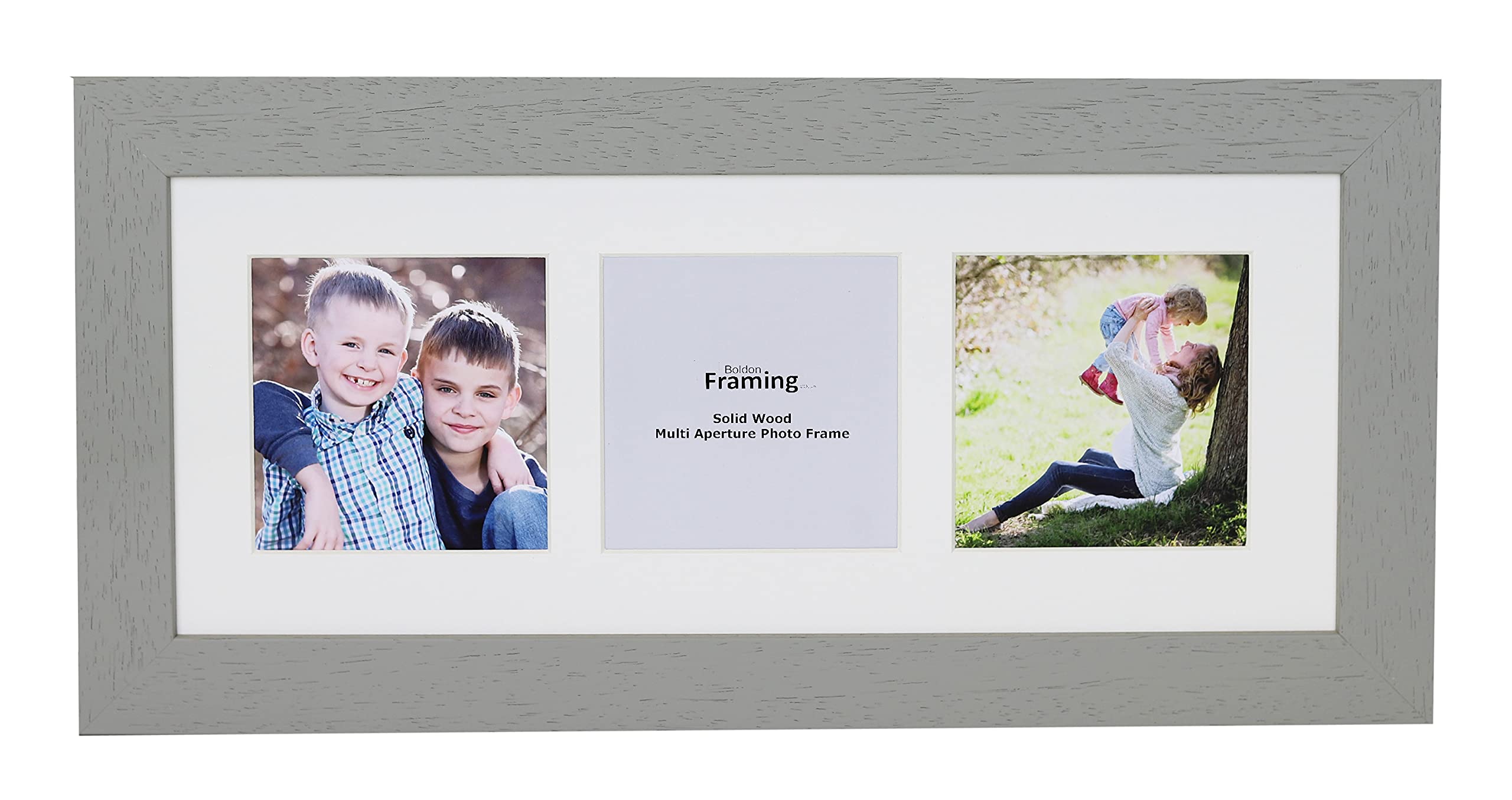Boldon Framing REAL WOOD Square Multi Aperture Photo Picture Frame Instagram Wide Collage