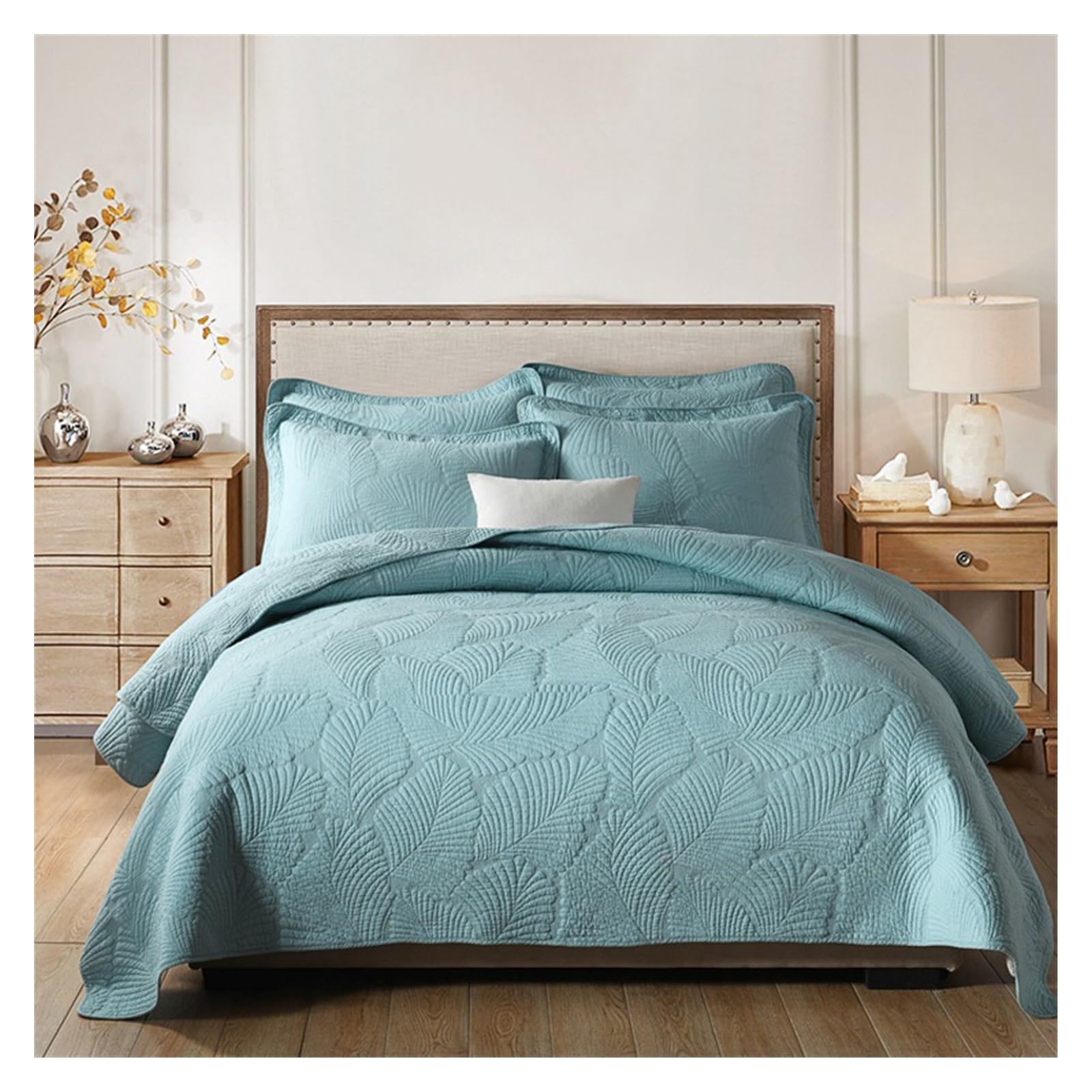 Ropa de cama suave con edredón de algodón acolchado de gama alta