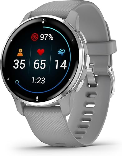 Miniatura 2 de Garmin Venu 2 Plus - Reloj inteligente GPS con llamada y texto seguimiento avanzado de la salud y funciones de actividad física color plateado con