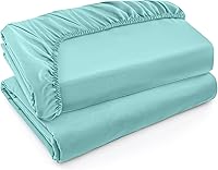 Vista 19 de Utopia Bedding Sábana Bajera Completa Ajustada - Sábana de Fondo - Bolsillo Profundo - Microfibra Suave - Resistente al Encogimiento