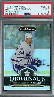 Auston Matthews 2018 Upper Deck Parkhurst Original 6 Card #O6-6 Graded PSA 9