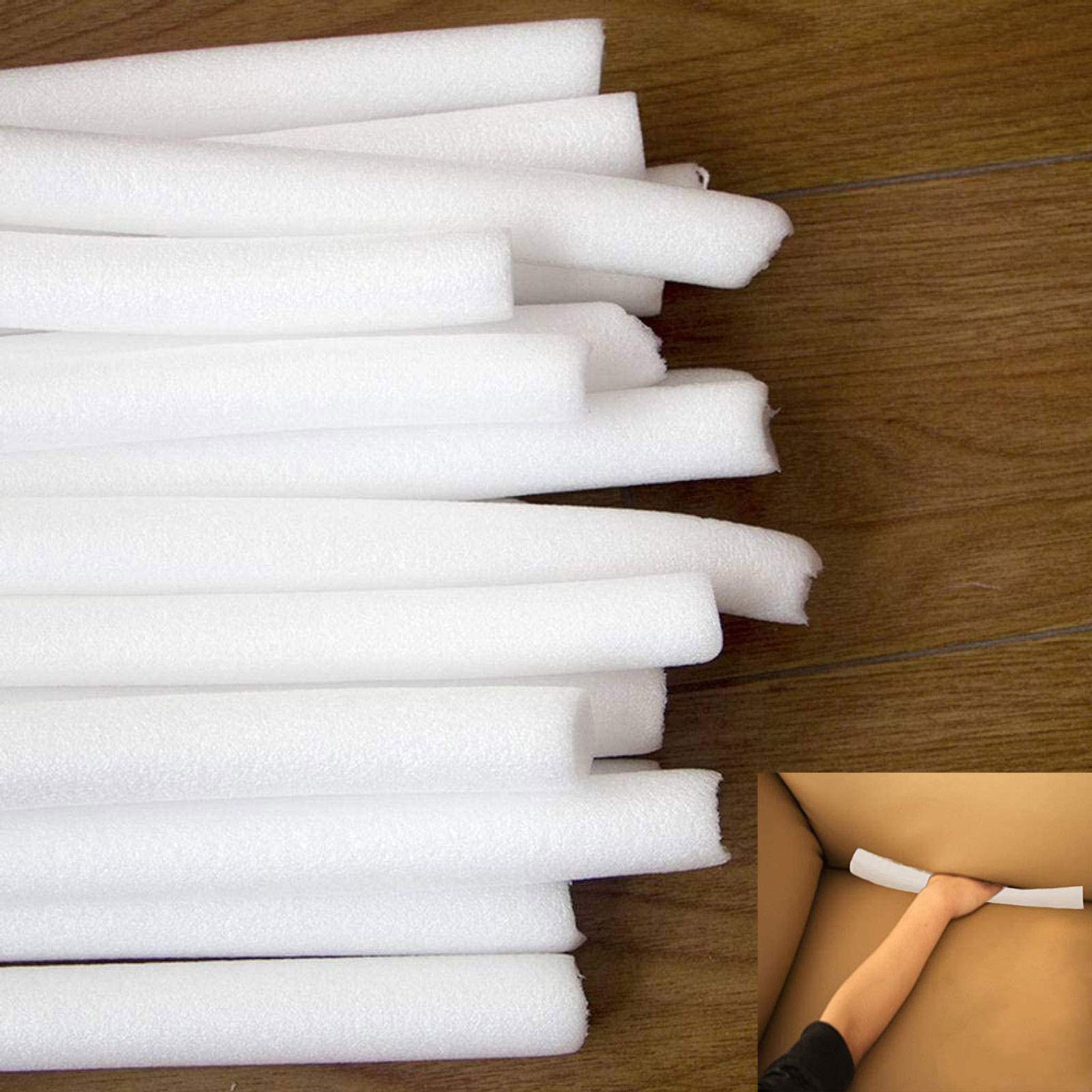 Ggoty 10Pcs Stretch Sofa Slipcover Foam Strip,Sofa Cover Non-Slip Stick Furniture Protector,Stretch Couch Covers Seam Strip Craft Foam Rods Sticks (3Cm,)