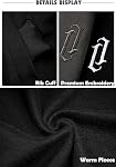 Fleece Hoodies for Men Cowl Neck Sweatshirts Casual Pullover Fall Winter Loose Fit Tops with Embroidery