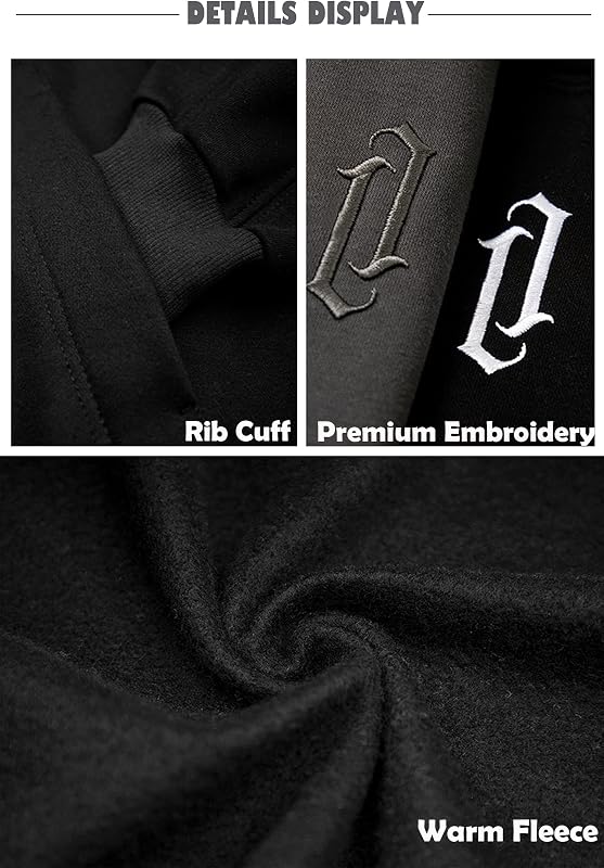 Eocicvvi Men’s Fleece Hoodie Sweatshirts with Built in Gaiter Warm Pullover image 5