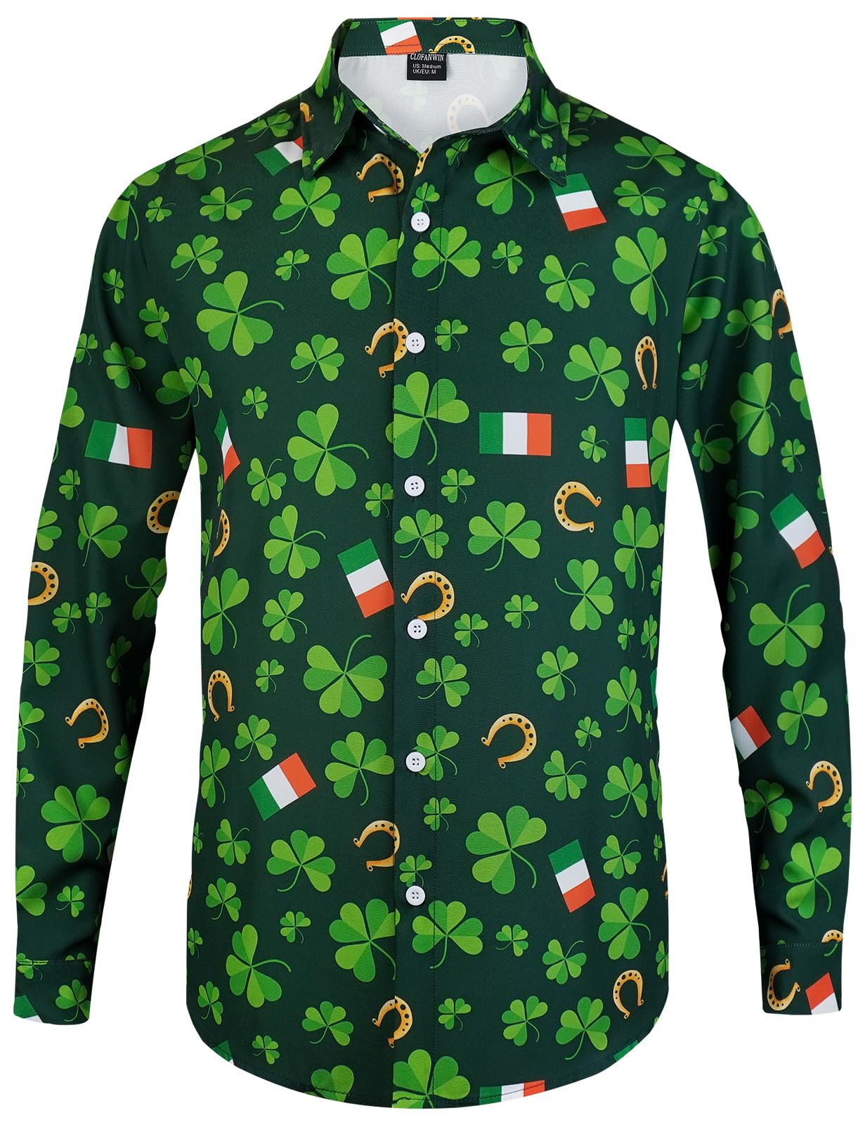 CLOFANWIN Men's Novelty Long Sleeve Button Down Shirts