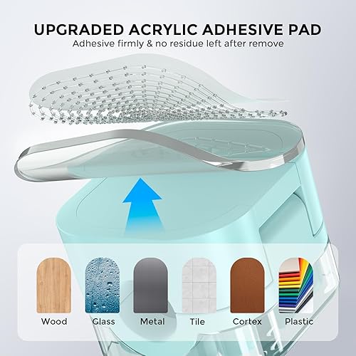 Miniatura 5 de AhaStyle Organizador magnético de cables 1s Lock Paquete de 6 soportes para cables de cable, clips adhesivos fuertes para cables suave ajustable