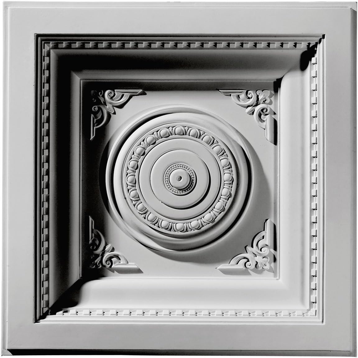 Ekena Millwork CT24X24RO Royal Ceiilng Tiles, 24"W x 24"H x 2 7/8"P , Primed