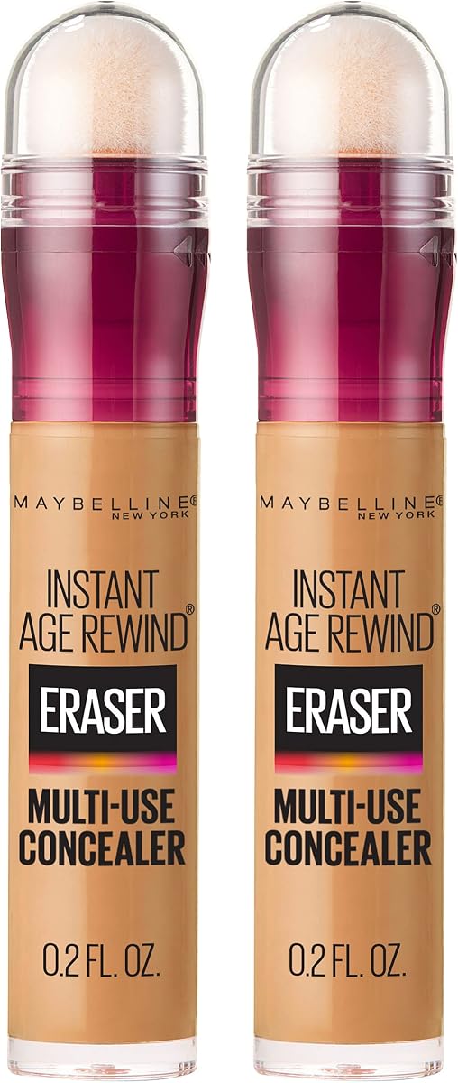 Corrector multiuso de tratamiento de círculos oscuros instantáneo Rewind Eraser de Instant Age, caramelo, 0,2 onzas líquidas (paquete de 2)