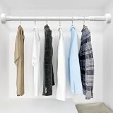 No Drill Support Rod, Heavy Duty Closet Bar, Stainless Steel Hanging Rod - 4