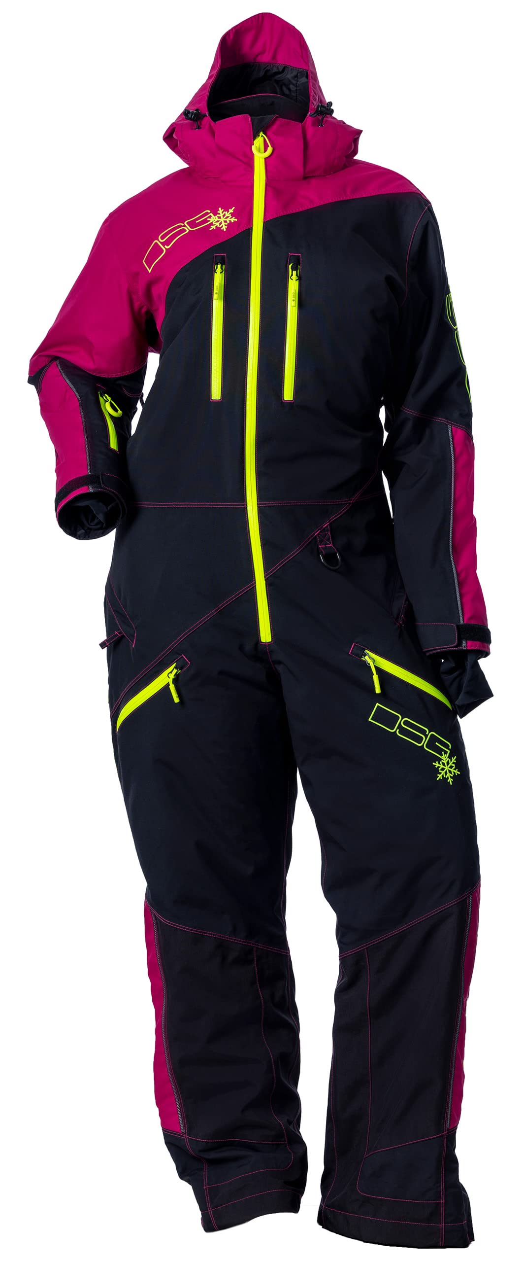 DOING SOMETHING GREAT (DSG Outerwear) Women's Snow Monosuits 2.0 (Berry/Black, XX-Large)