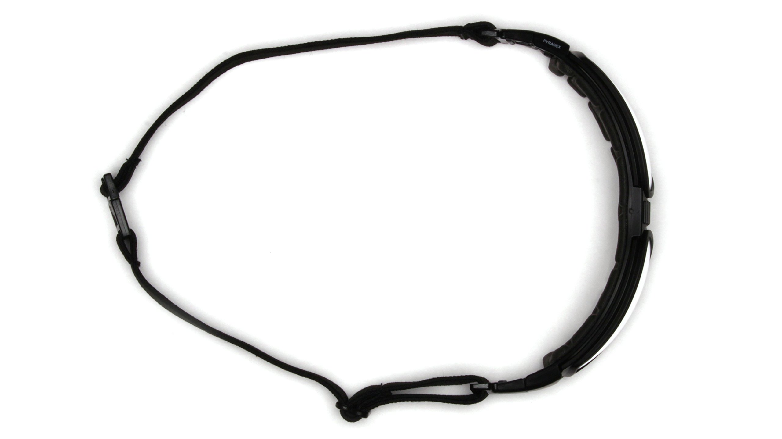 Pyramex Xsg Safety Eyewear, Gray Anti-Fog Lens With Black Strap/Temples