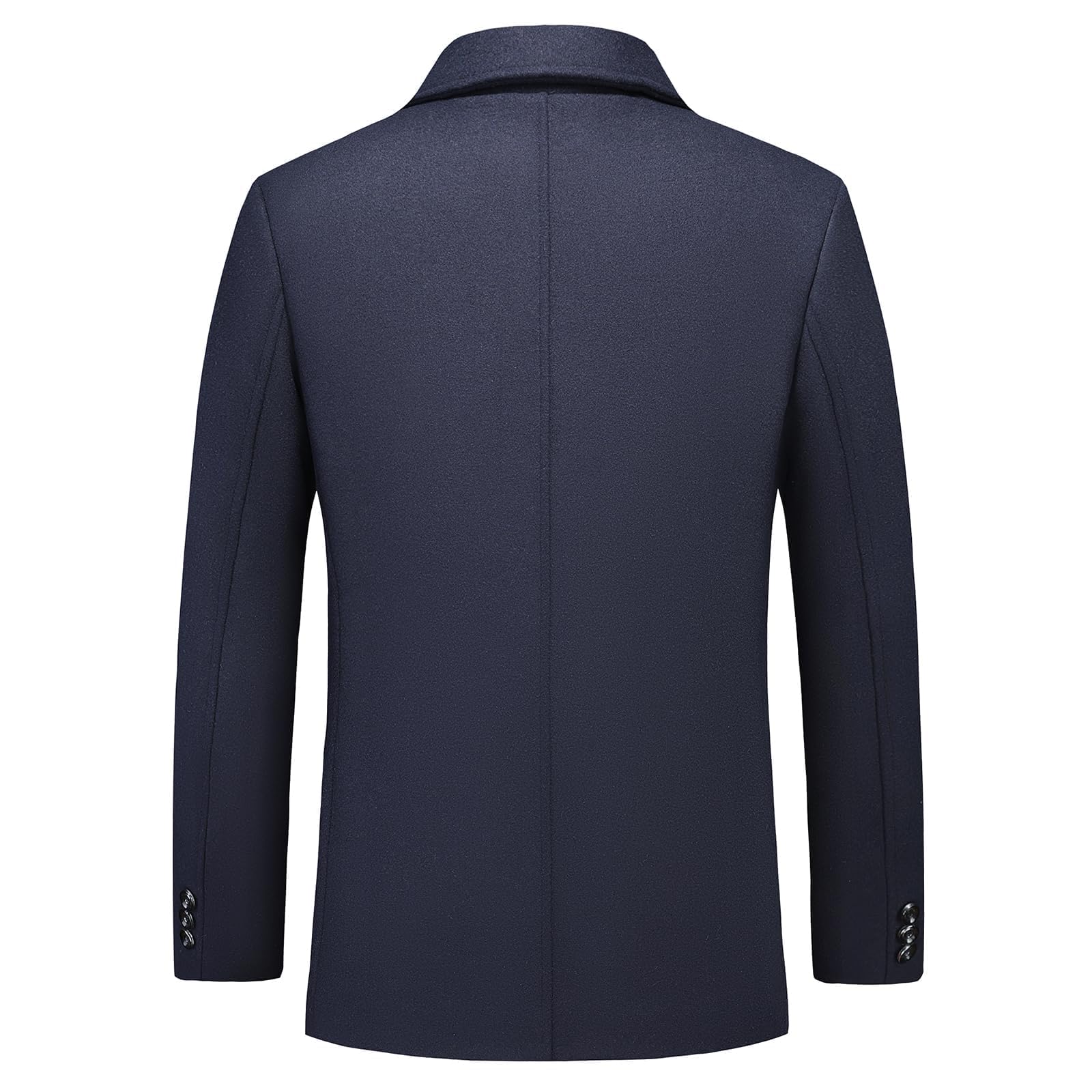 KUDORO Manteau Homme en Laine Chaud pour Hiver Trench Coat Classique Caban Parka Pardessus Slim Fit Business Duffle-Coats Coup-Vent Revers Overcoat