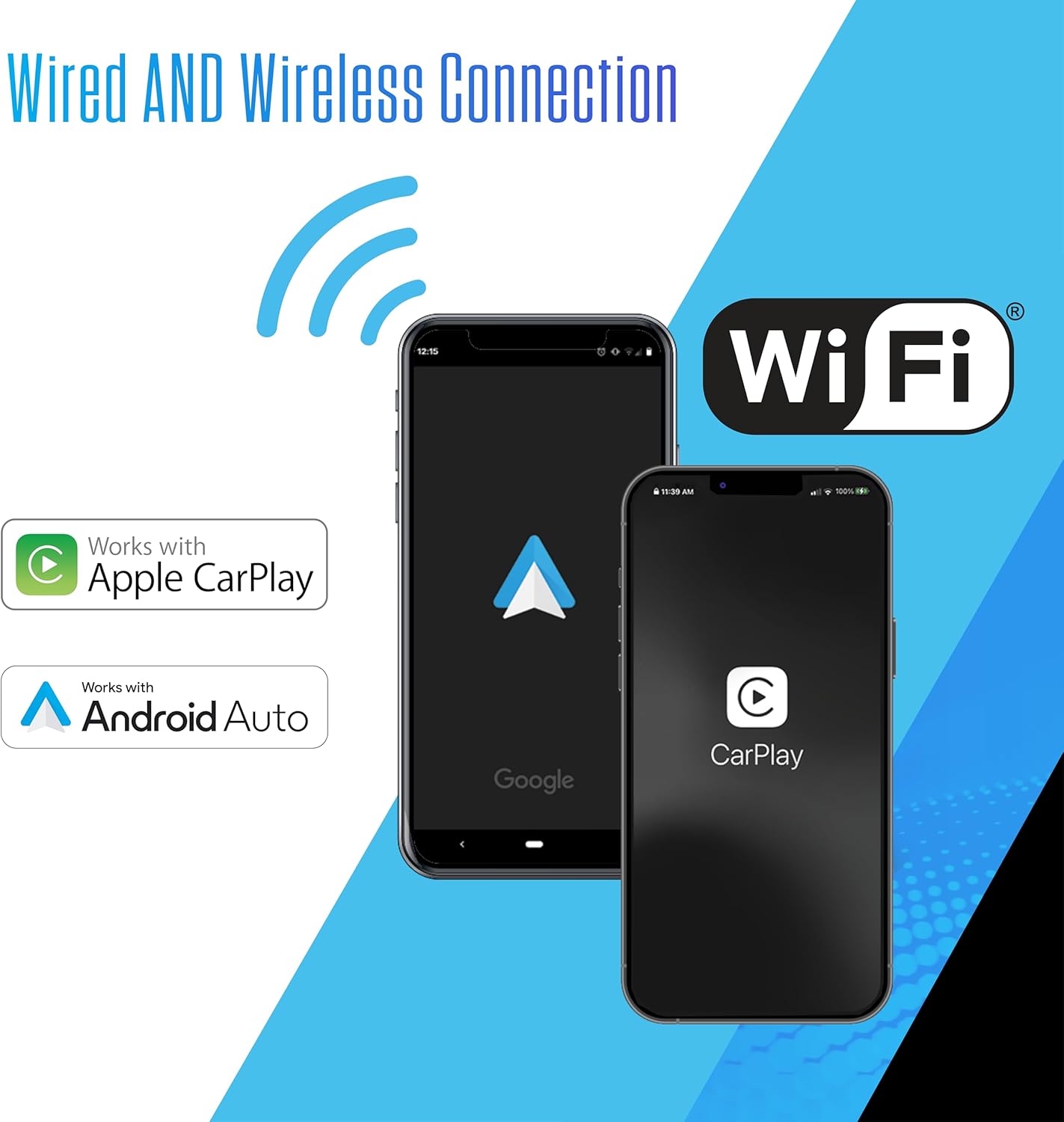 JENSEN J5CA12 11.6-inch Certified Apple CarPlay Android Auto Wired or Wireless | Maestro & Metra Axxess Ready | Single & Double DIN Car Stereo | SiriusXM Ready | Bluetooth | Front & Rear Camera Inputs