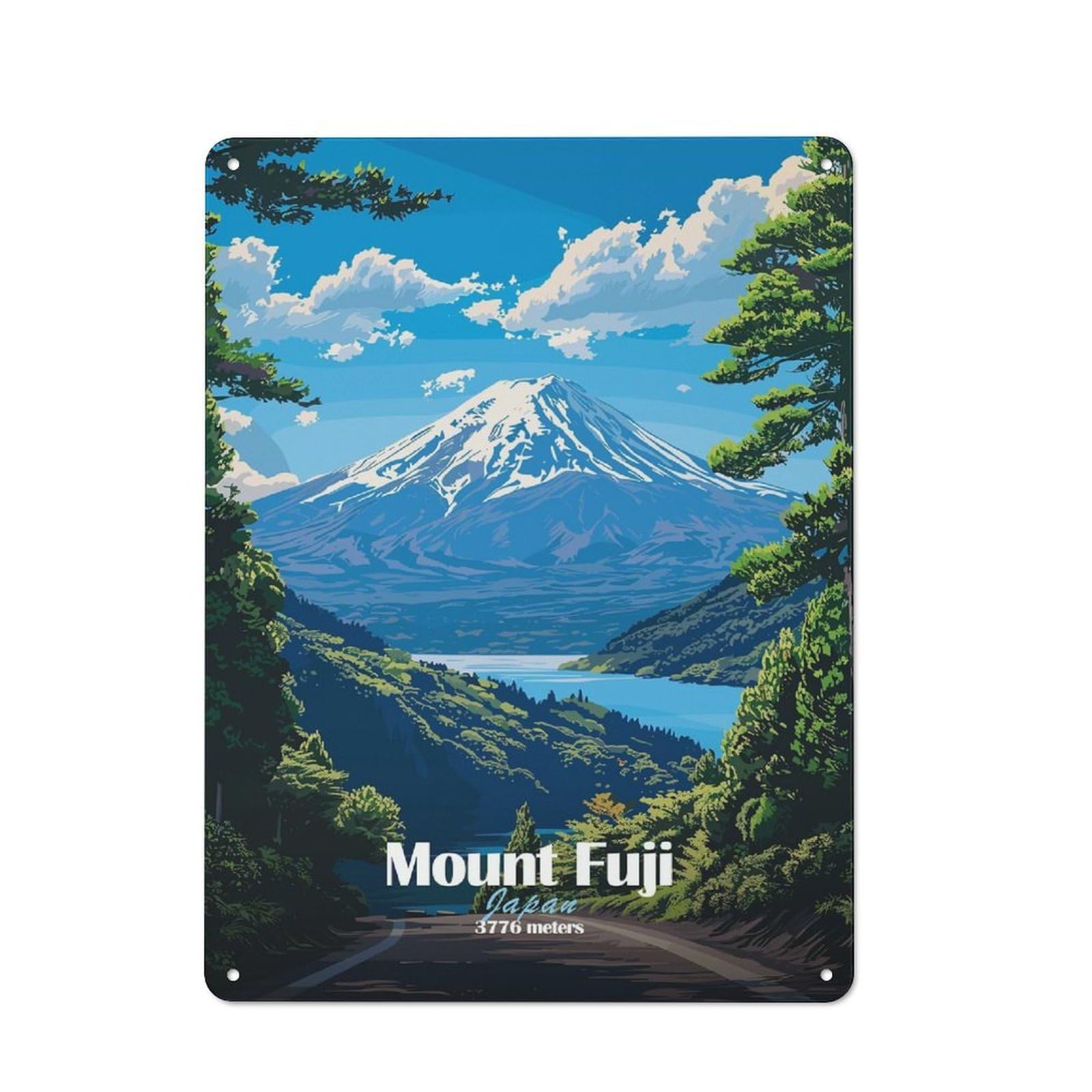 Junmoney Style-10 Mount Elbrus, Russia Rustic Metal Sign 40X30cm For Pub Or Café, For Collectors Of Rustic Metal Wall Decor