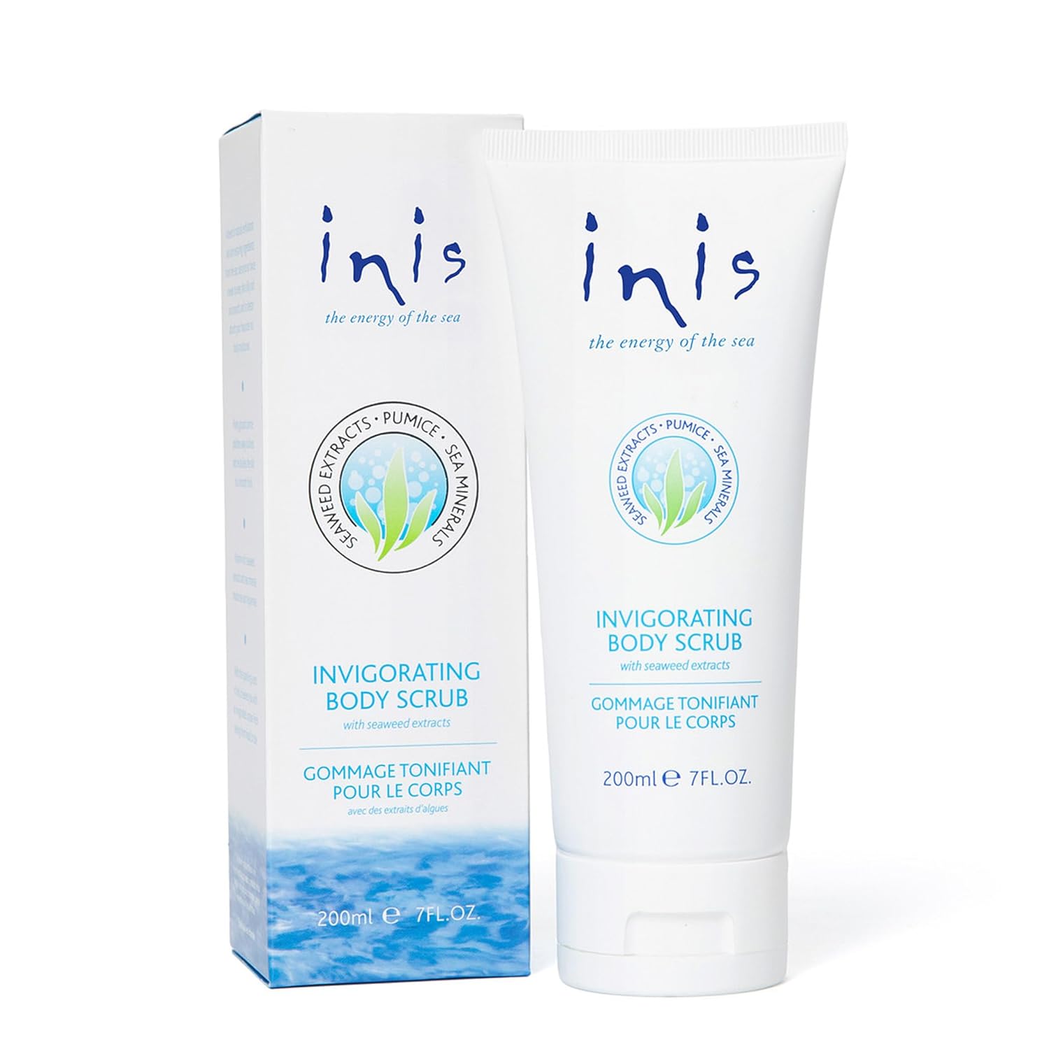 Inis the Energy of the Sea Scented Body Scrub – Exfoliating Body Scrub with Pumice and Seaweed for Soft, Smooth, Moisturized Skin – 7oz.