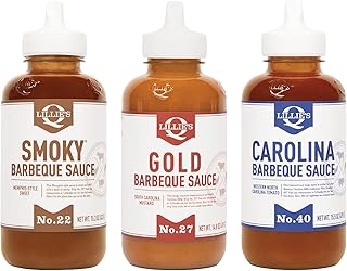 Lillie's Q - Smoky (15.3oz), Gold (14.8oz) & Carolina BBQ (15.5oz) Sauce...