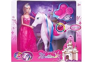 BETTINA Magical Lights Unicom and Princess Doll, Horse Toys Playset, Unicorn Toys...