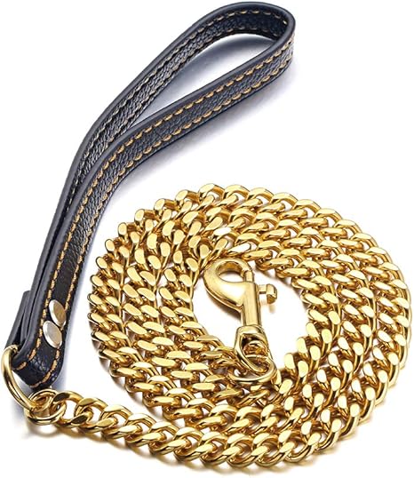 gold dog chain amazon